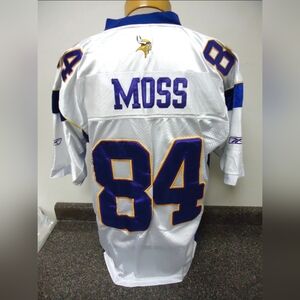 Randy Moss Minnesota Vikings White and Purple Football Jersey
